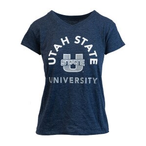 womens utah state university vneck tshirt navy